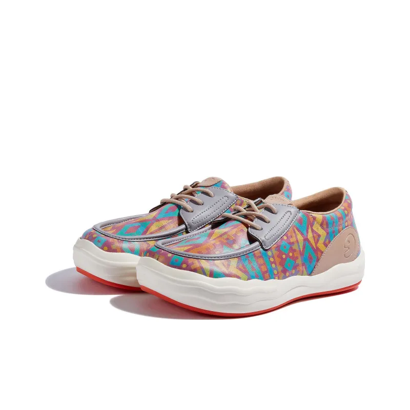 U.IN Painted Travel Shoes Andalusia 8 Artistic Collection Low-Top Stylish Skateboarding Shoes Women's-1