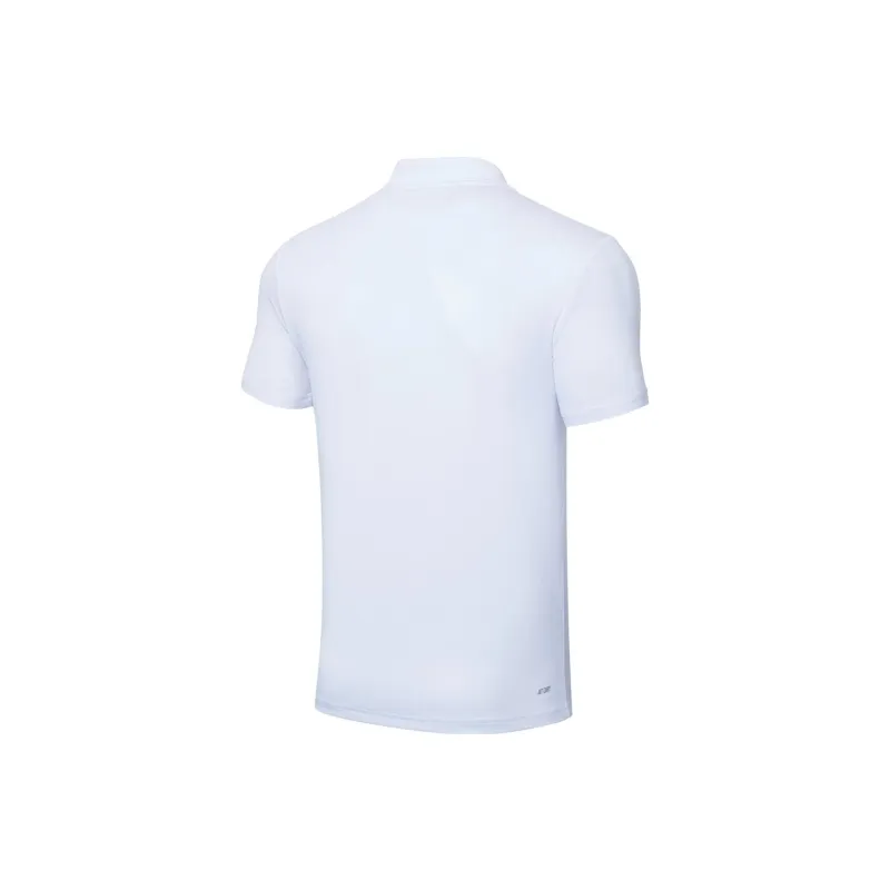 LiNing Badminton Series Polo Shirt Men's Standard White-1