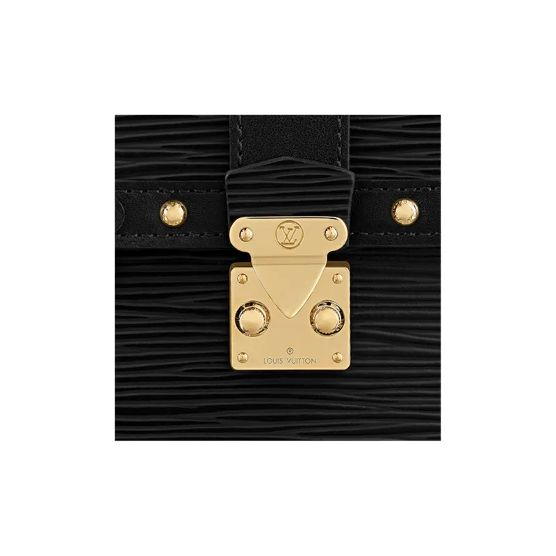 LOUIS VUITTON Trunk Vertical Cow Leather Small Square Bag Chain Cell Phone Pouch Coin Purse Crossbody Bag Unisex Black-3