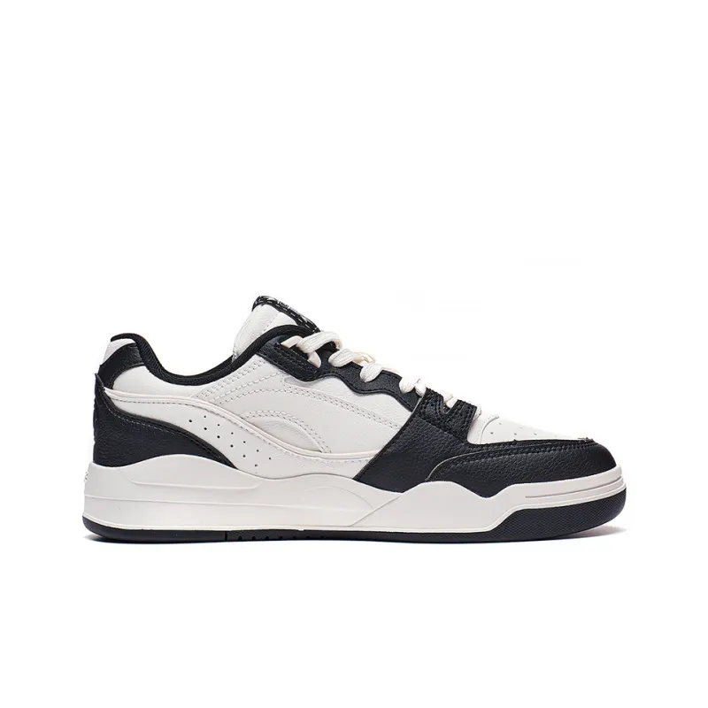 LiNing Yuebai Anti Slip Wear Resistant Breathable Height Increasing Low Top Skateboard Shoes Men's White Black-1