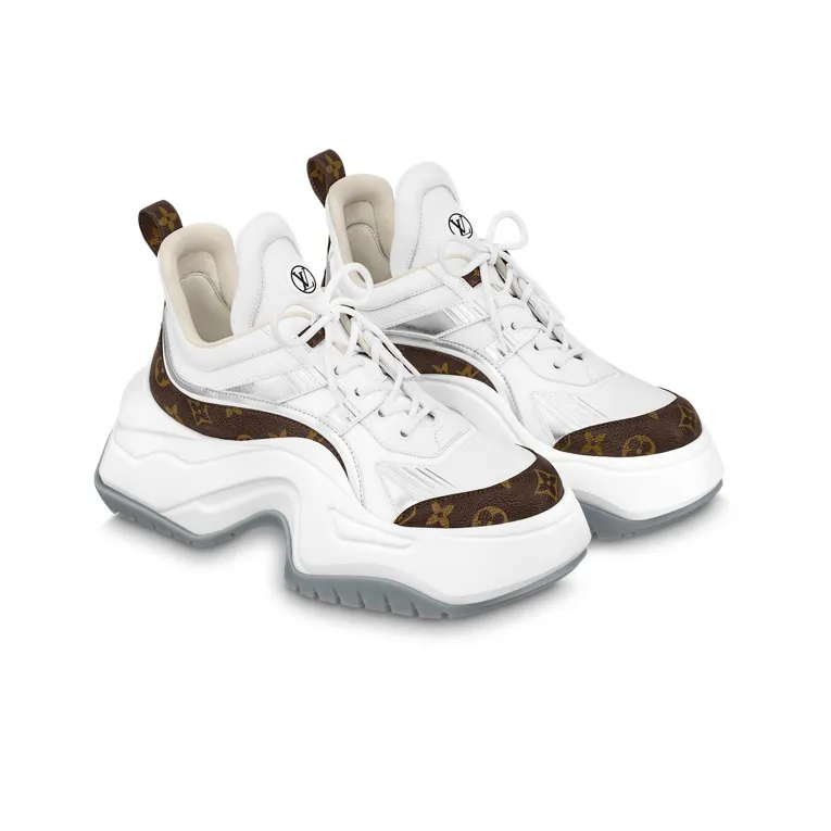 LOUIS VUITTON Archlight 2.0 Low-Top Sports Casual Shoes Women's White Brown-2