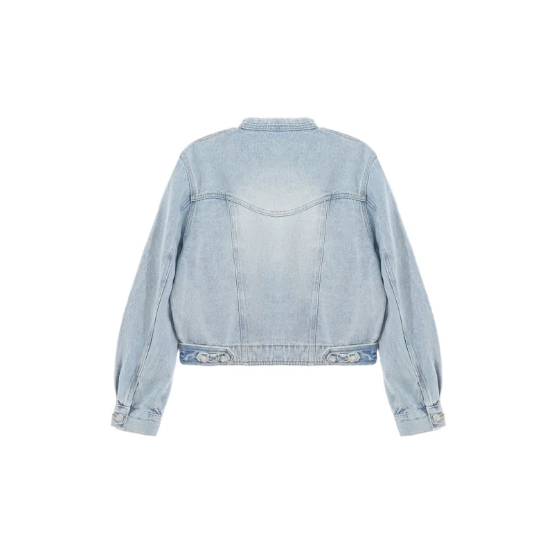PP Denim Jackets Women's Blue-1