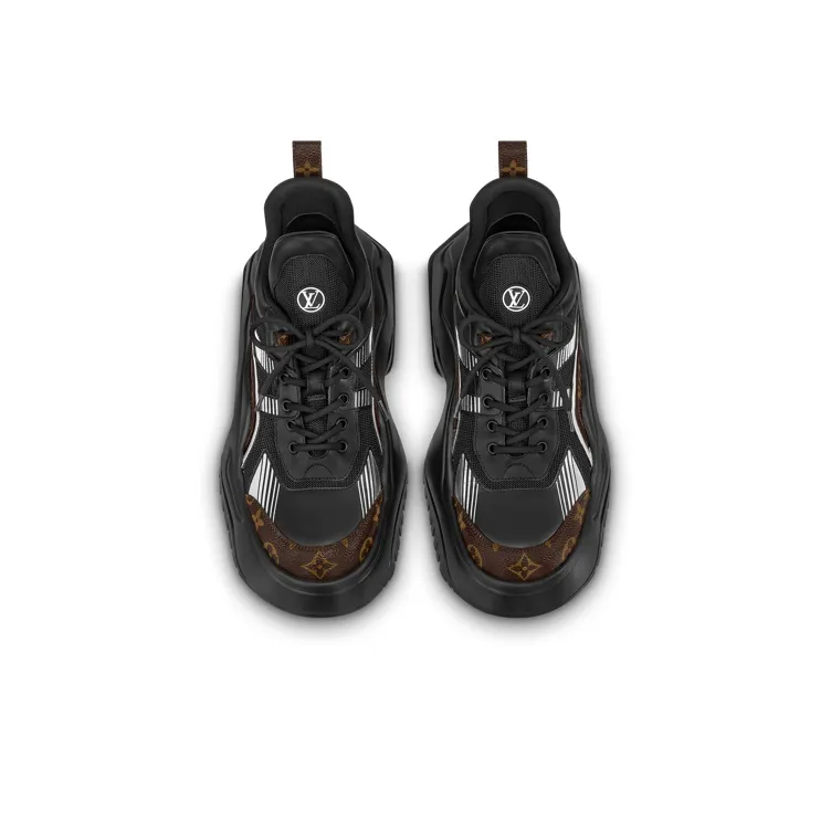 LOUIS VUITTON Archlight 2.0 Platform Sneakers 'Black White With Brown Monogram'-3