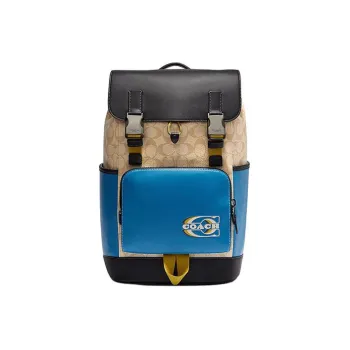 COACH Track Fabric Backpack Regular Men's Blue Black