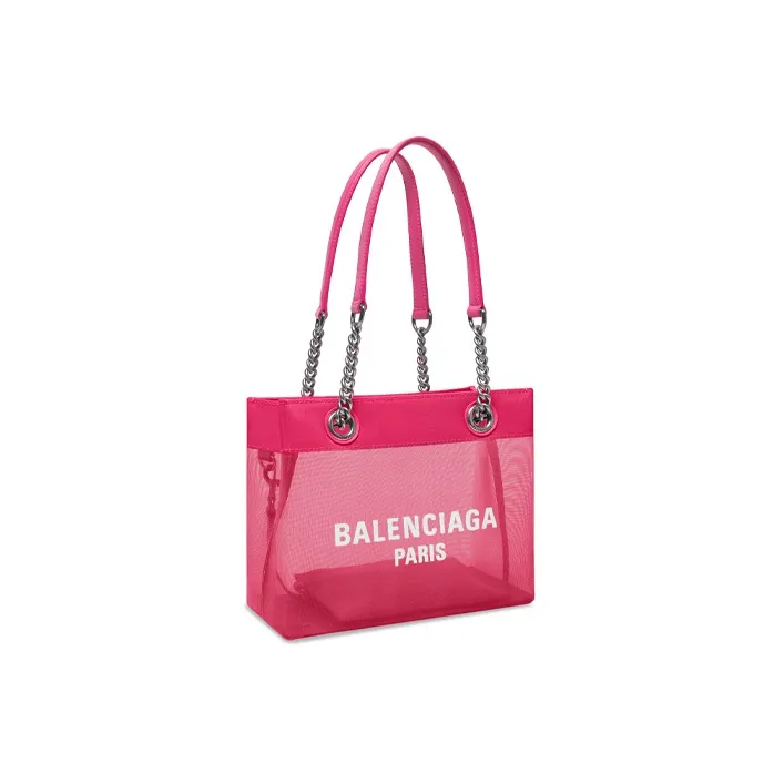 Balenciaga Mesh Tote Bag Shopping Bag Shoulder Bag Handbag Small Size Women's Pink-1