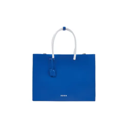 ADER ERROR Cow Leather Tote Bag, Shopping Bag, Shoulder Bag, Handbag Regular Unisex Blue