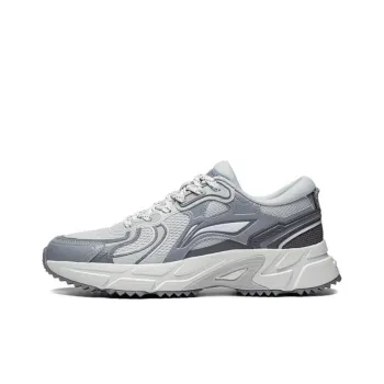 LiNing Pick Up The Light Anti Slip And Wear Resistant Breathable Low Top Running Shoes Men's Antarctic Gray