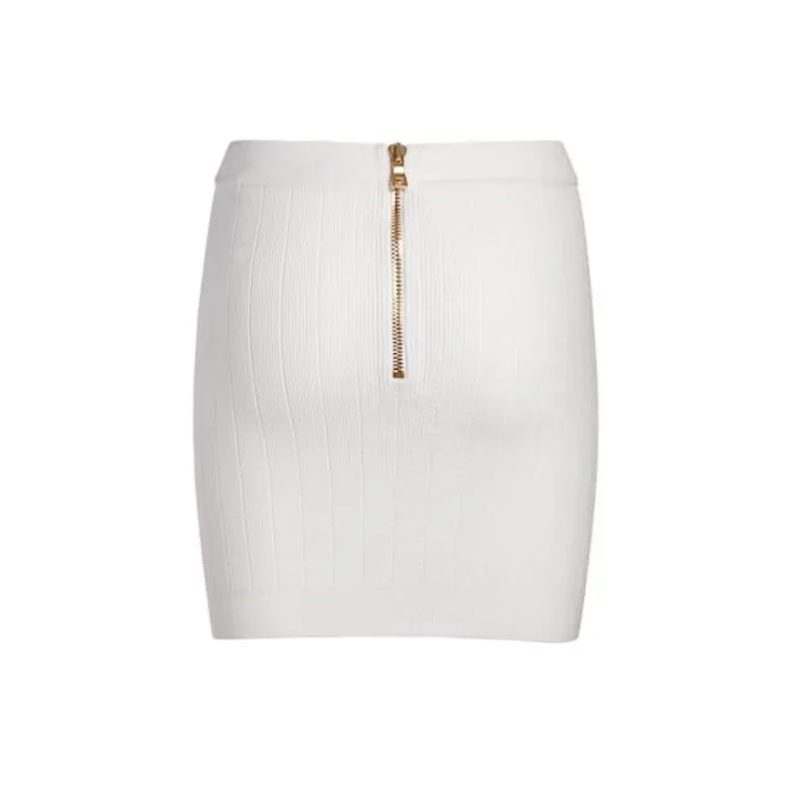 BALMAIN Casual Short Skirts Women's White-1