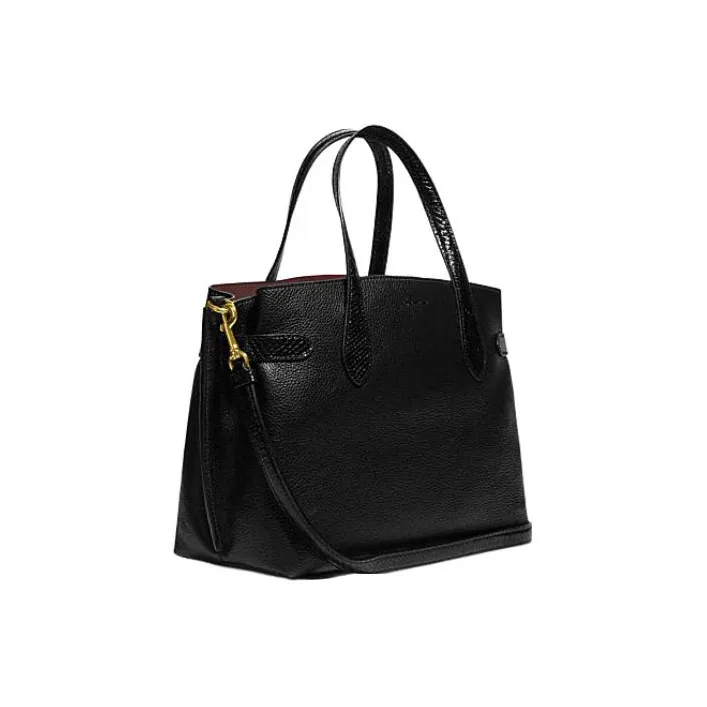 COACH Cow Leather Shoulder Bag, Crossbody Bag, Handbag Women's Black-1