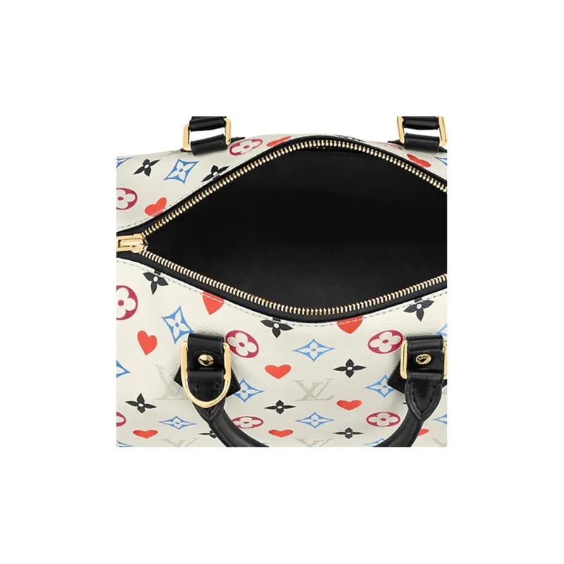 LOUIS VUITTON Speedy Bandouliere 25 Game On White-4