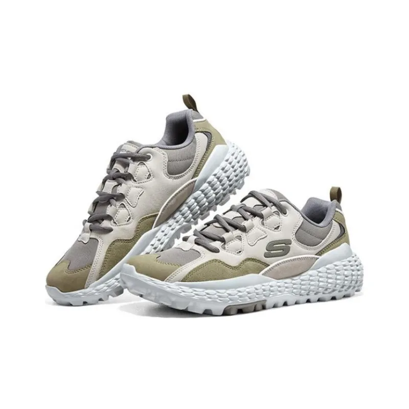 Skechers Monster Marathon Running Shoes 'Cream White Green Grey'-2