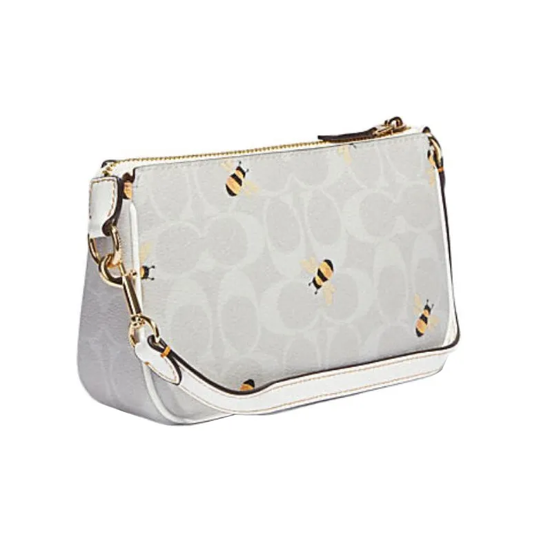 COACH Nolita PVC Mahjong Shoulder Bag Clutch Small Size Women's White-1