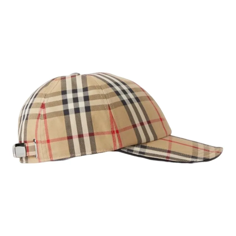 Burberry Check Cotton Baseball Cap-1