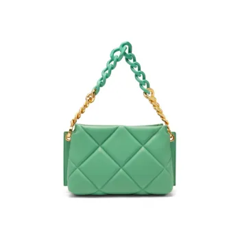 CHARLES&KEITH PU Small CK Bag Handbag Shoulder Bag Women's Black/Green