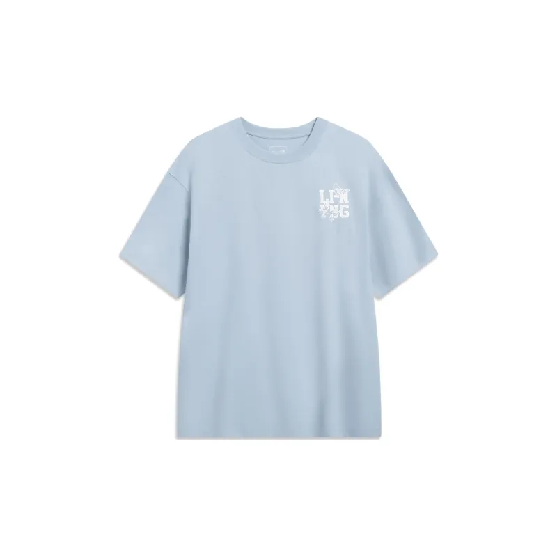 LiNing Sports Life Collection T Shirt Men's Sky Blue-1