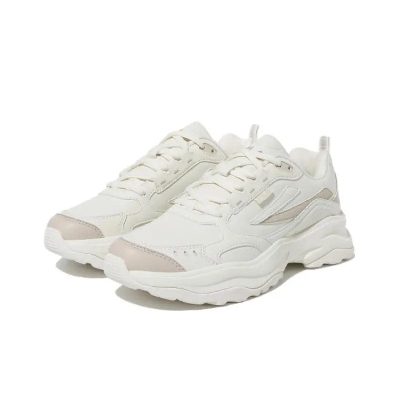 FILA Wood Block STR Cushioned Slip Resistant Abrasion Resistant Low Top Sports Casual Shoes Unisex White Korean Style-4