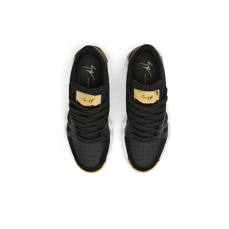 Giuseppe Zanotti/GZ Talon Low Top Stylish Skateboarding Shoes Women's Black White-4