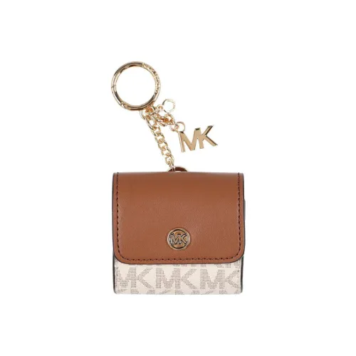 MICHAEL KORS Jet Set Coated Canvas AirPods Protective Cases Women's Brown Ecru Multicolor