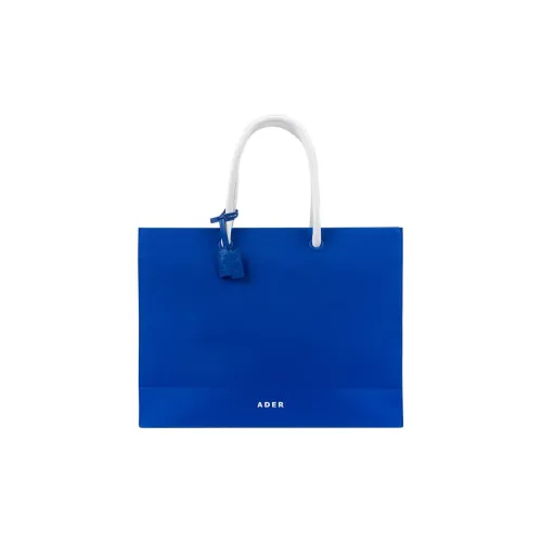 ADER ERROR Leather Tote Bag, Shopping Bag, Shoulder Bag, Crossbody Bag, Handbag Regular Unisex Blue