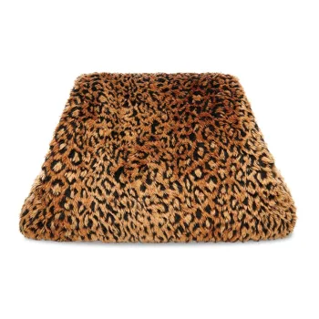 Balenciaga Faux Fur Clutch Medium Size Women's Brown/Black