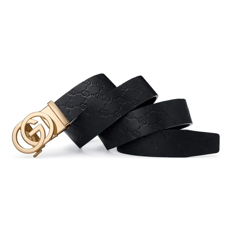 GOLF Top Grain Cow Leather Automatic Buckle Genuine Leather Belt Men's Multicolor 3.5cm-23