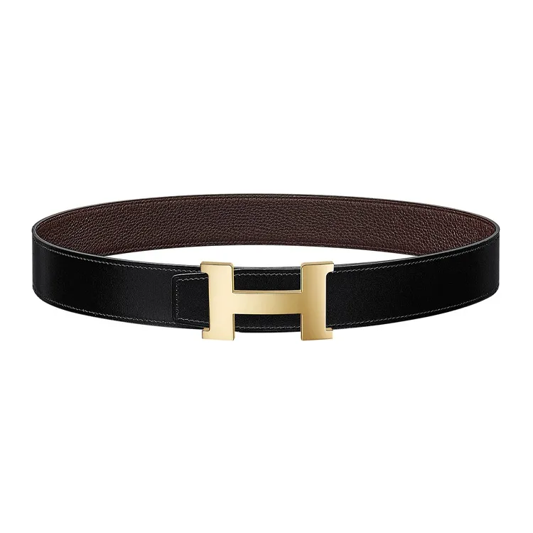 HERMES Constance Leather Belts Men Black Box-1