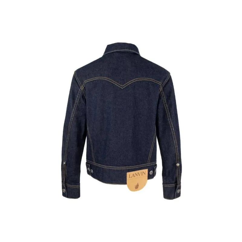 Lanvin SS23 Denim Jacket Men's Dark Blue-1