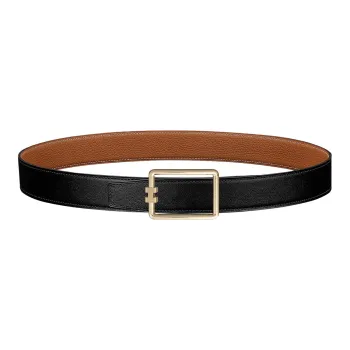 HERMES Leather Belts Men Black