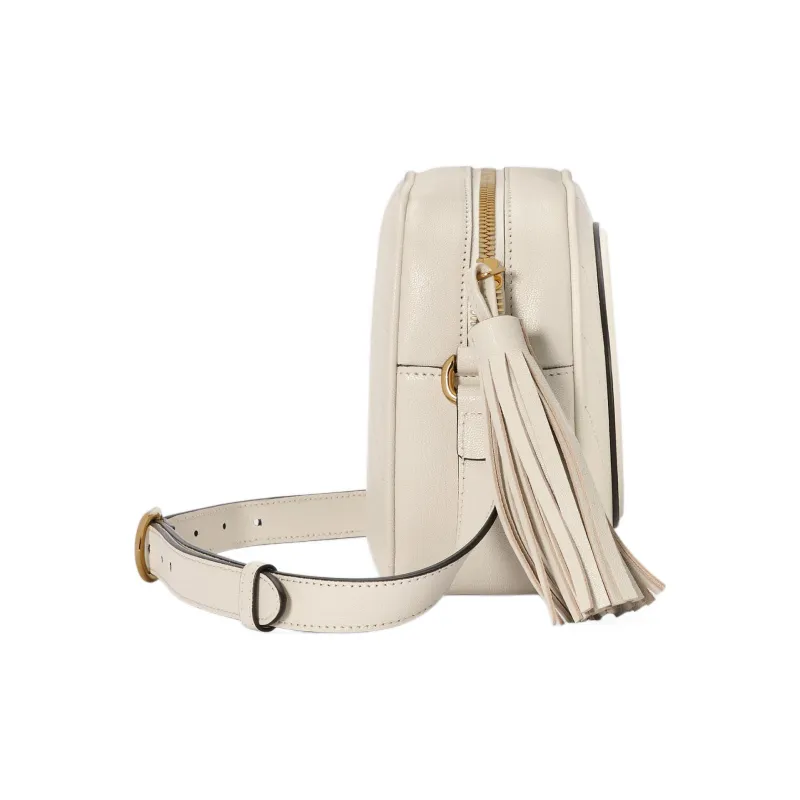 GUCCI Blondie Leather Crossbody Bag, Shoulder Bag Women's White-3