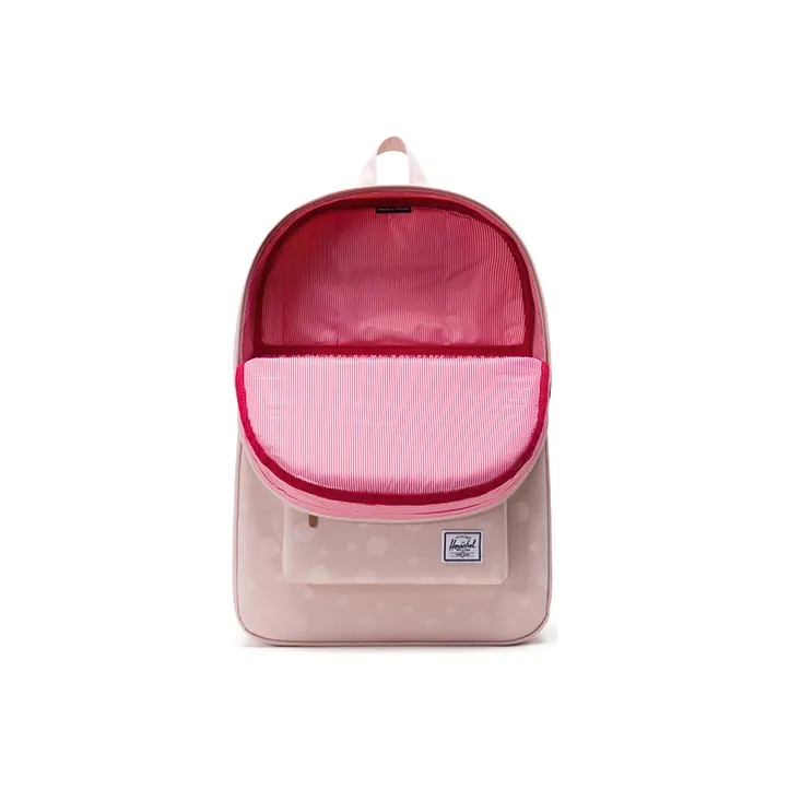 Herschel Leather Decorative Patch Backpack Large Size Women's Rose Pink-3