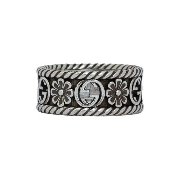GUCCI Sterling Silver Rings Men's Silver-4
