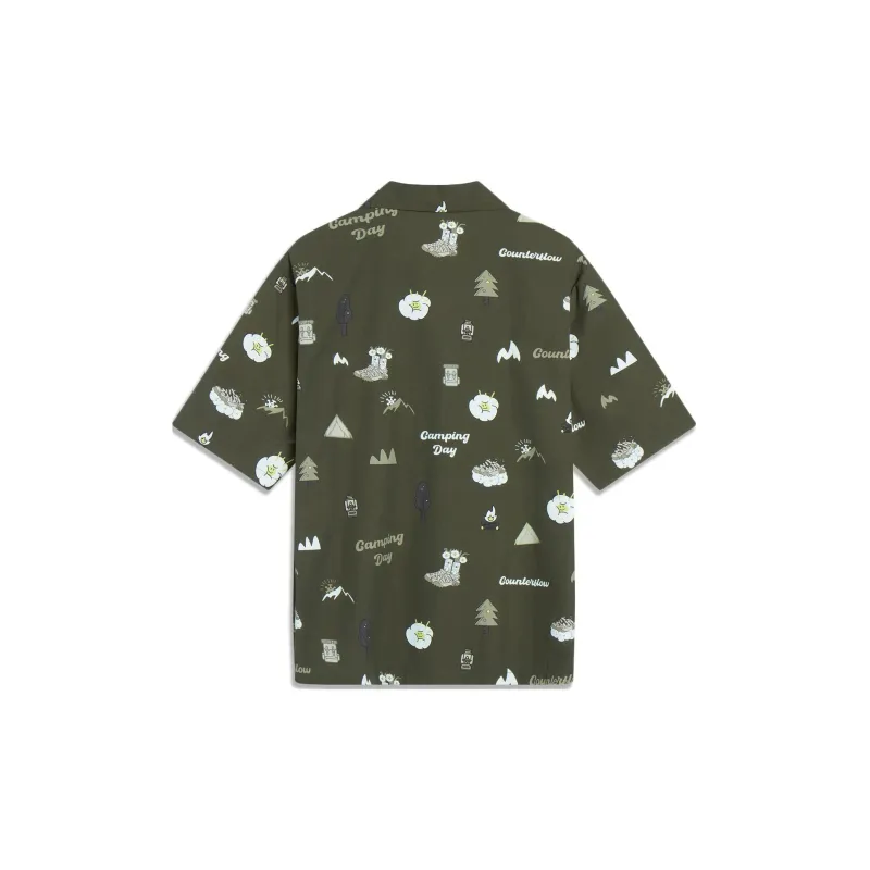 LINING CF Tracing Shirts Unisex Grape Leaf Green-1