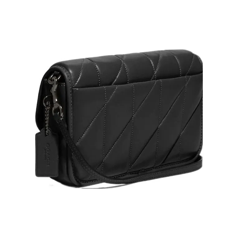 COACH Hayden Nappa Leather Flap Shoulder Bag Crossbody Bag Small Size Women's Black-1