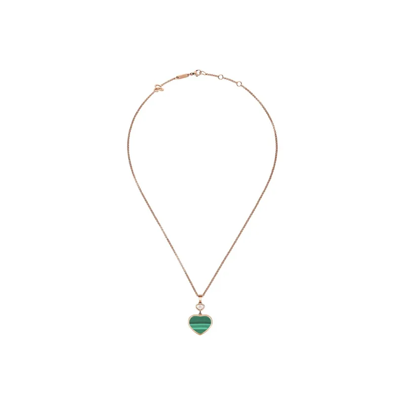 Chopard Happy Hearts Necklaces Women's Green-2