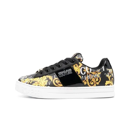 VERSACE JEANS Couture Skateboard Shoes Women's Low-Top Black