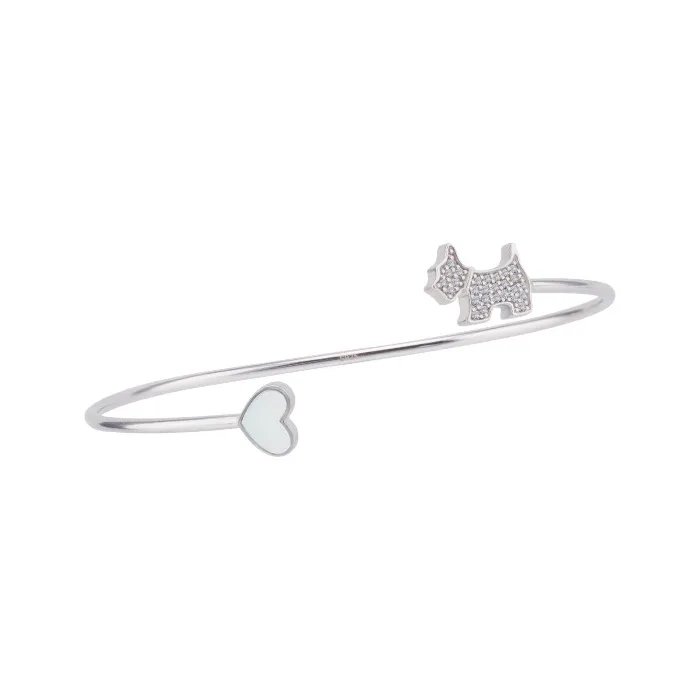 Agatha 925 Sterling Silver Open Ended Bangle Women's-0