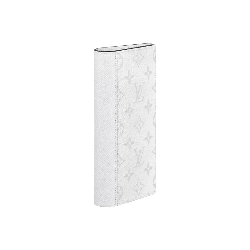 LOUIS VUITTON Brazza Canvas With Leather Wallet Large Size Men's White-1