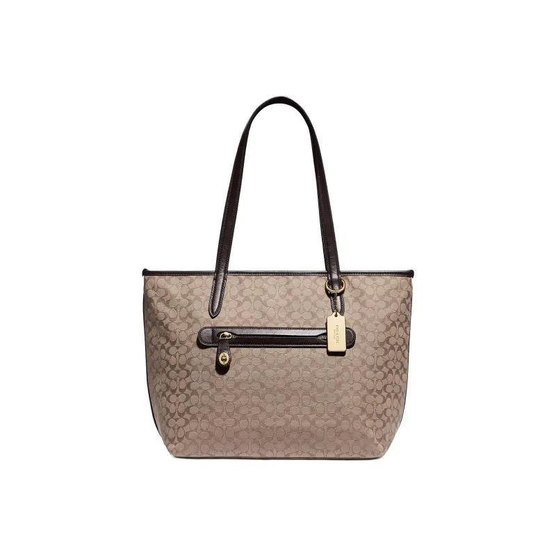 COACH Taylor Iconic Jacquard With Smooth Leather Tote Bag Shopping Bag Handbag Shoulder Bag Women's-0