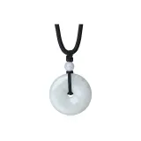Jadeite Peaceful Buckle Pendant, Black