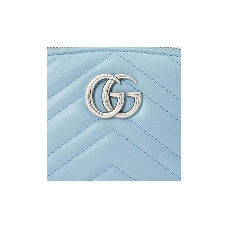 GUCCI Marmont Quilting Leather Makeup Bags Clutches Toiletry Bags Medium Size Women's Multicolor-4
