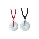 Jadeite Peaceful Buckle Pendant, 1 Pair