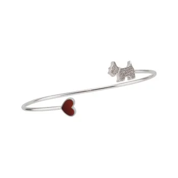 Agatha 925 Sterling Silver Open Ended Bangle Women's