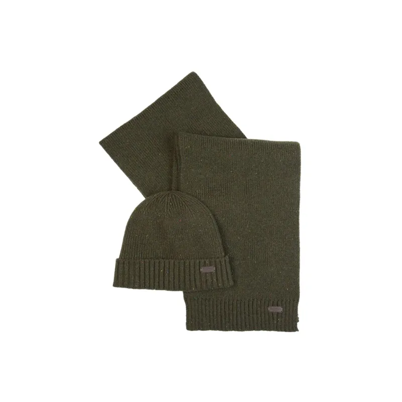 BARBOUR Knitted Scarf And Beanie Set-0