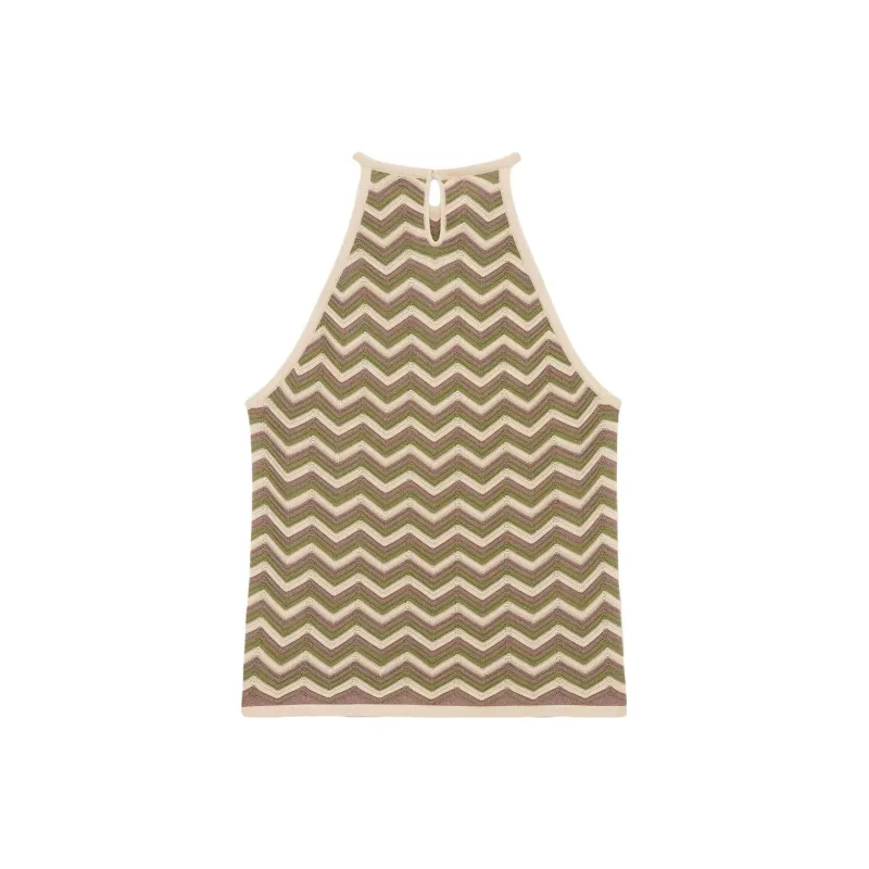 SAINT LAURENT Tank Tops Women's Brown-1