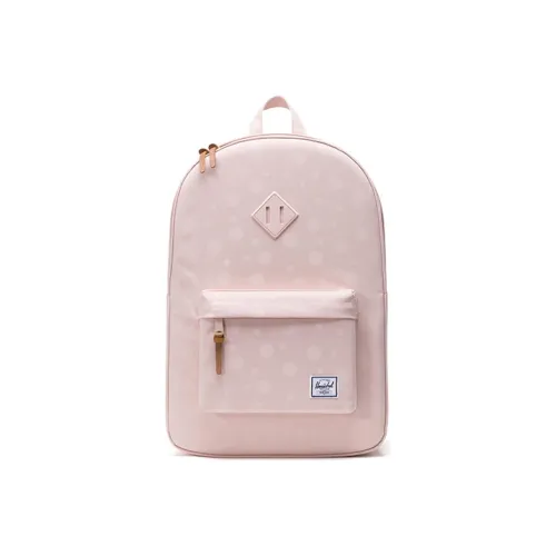 Herschel Leather Decorative Patch Backpack Large Size Women's Rose Pink