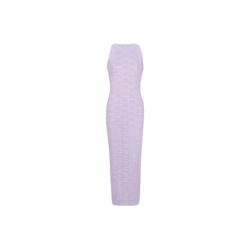 BALMAIN Sleeveless Dresses Women's Purple