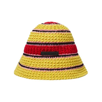 Stella McCartney Colour-Block Crochet Hat