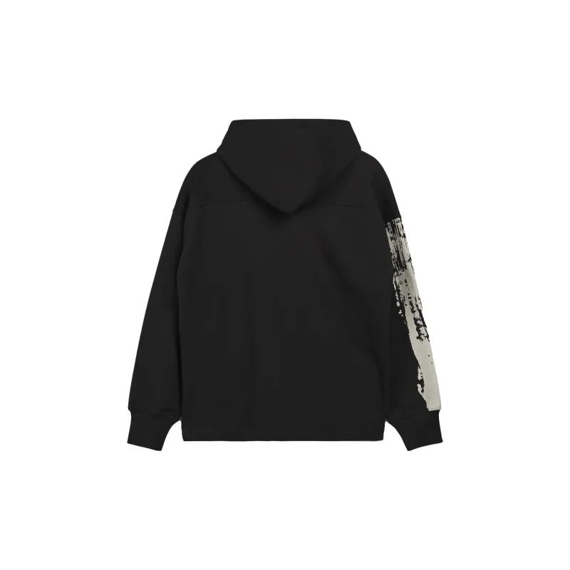 Y 3 Logo print Press stud Hoodie-1