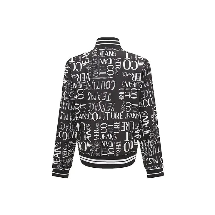 VERSACE JEANS COUTURE Men Logo-Print Zip-Up Sweatshirt Black-1