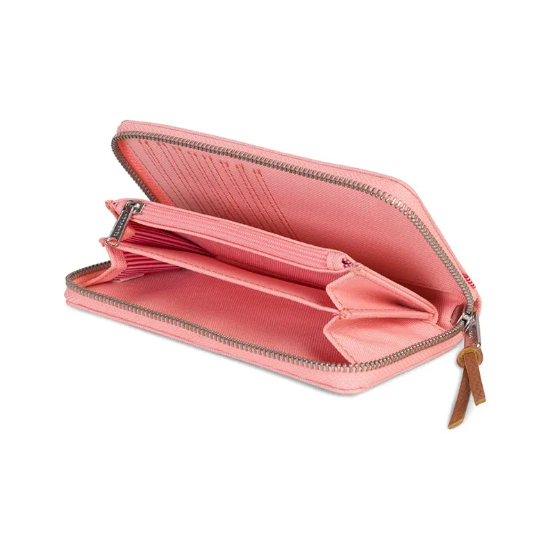 Herschel Polyester Money Clip Card Holder Handheld Wallet Regular Women's Peach Pink-2